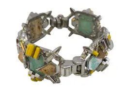 Blingy Rhinestone And Glass Bangle Bracelet (A9094)