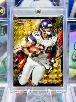 Adrian Peterson 2024 Topps Finest 50/50 BOOKEND Gold Refractor Minnesota Vikings