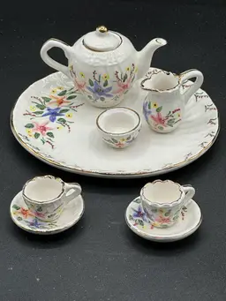 vintage miniature porcelain tea set by Regal?