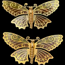 Set 2 Avon Butterfly Brooches 2”
