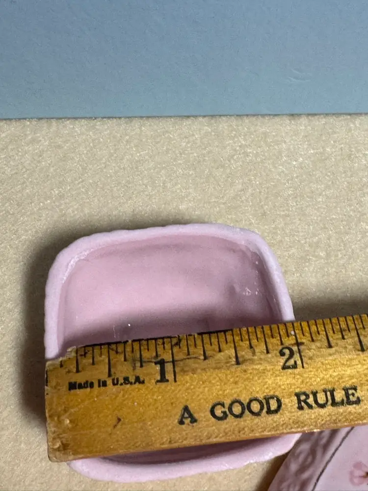 Pink floral trinket dish