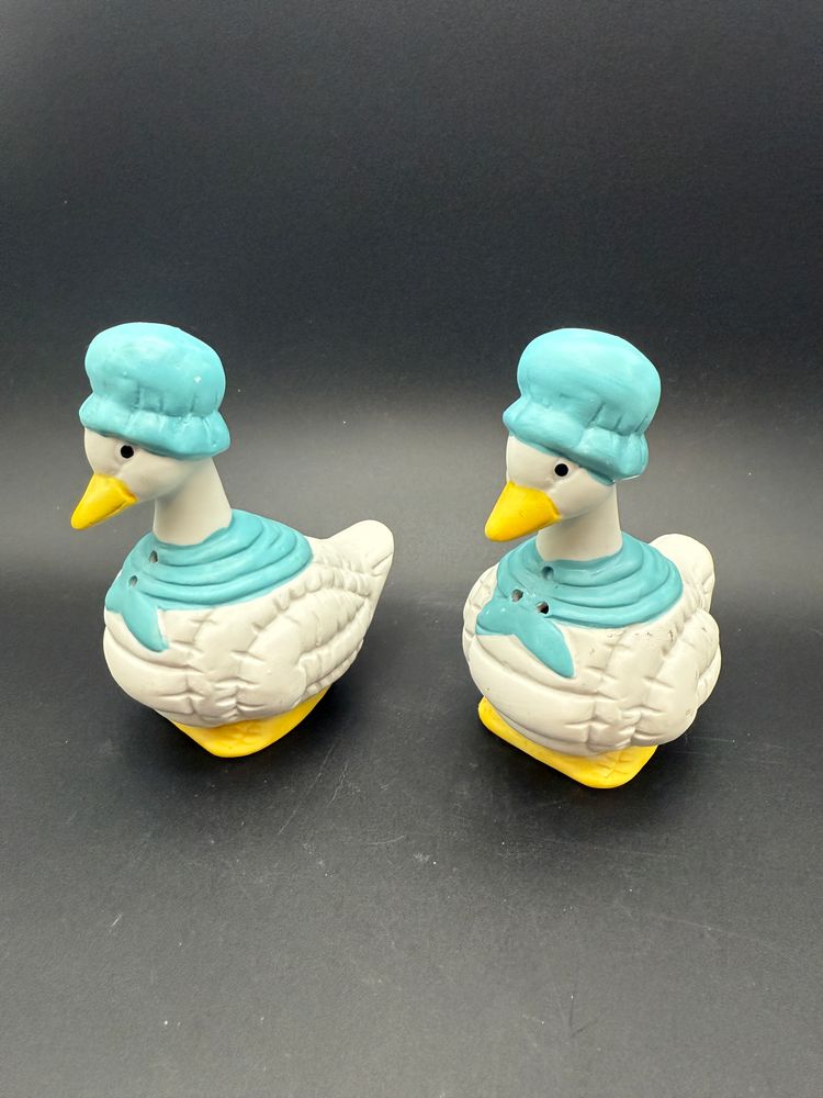 Vintage Mother Goose Salt and Pepper Shakers with Stoppers