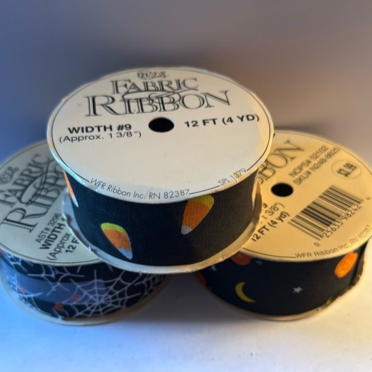 Vintage Halloween Fabric Ribbon.