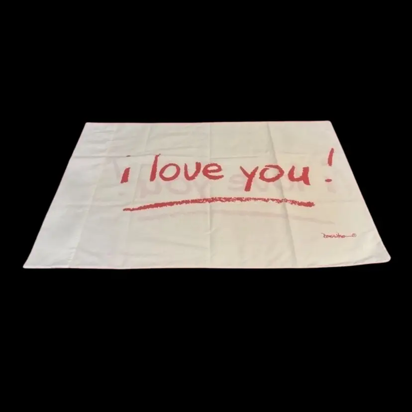 VTG 1980s Doug Wilson “I LOVE YOU” Standard Pillowcase, As Is