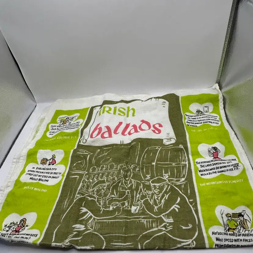 Irish Ballads Linen Tea Towel