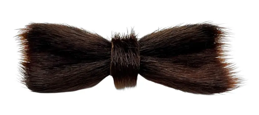 Vintage Real Mink Fur Bow Tie Clip Brown Mens Fashion Wedding Groom Prom USA