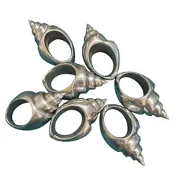 VTG Set Aluminum Conch Shell Set Napkin Rings