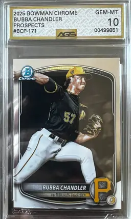 Bubba Chandler 2025 Bowman Chrome Prospects GEM-MT 10