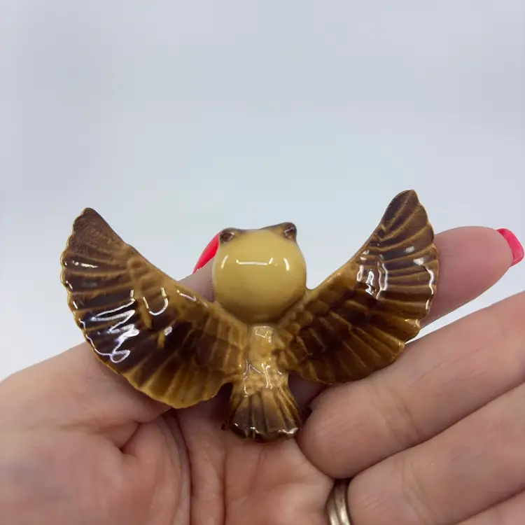 Hagen Renaker Spread Wings Owl Figure 2.75”