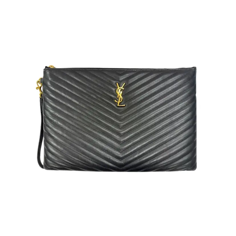 Saint Laurent Black Large Clutch