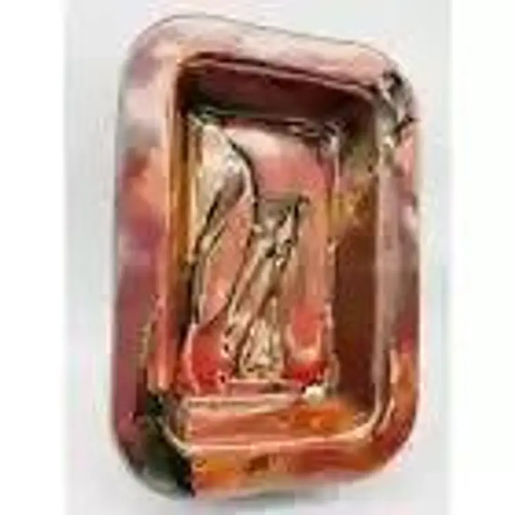 Hand Thrown Studio Art Pottery Dish in Beautiful Maroon Glaze