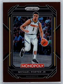 Michael Porter Jr. Brown 2022-23 Panini Prizm Monopoly Prizm 10/249 SP Nuggets