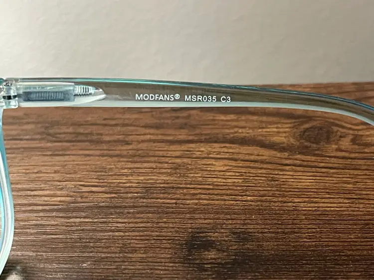 Modfans Square Aqua Clear Transparent Eyeglass Frames Only 51-18-140 mm
