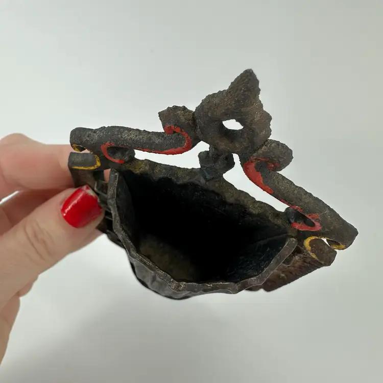 Vintage Wilton Cast Iron Wall Mount Match Holder