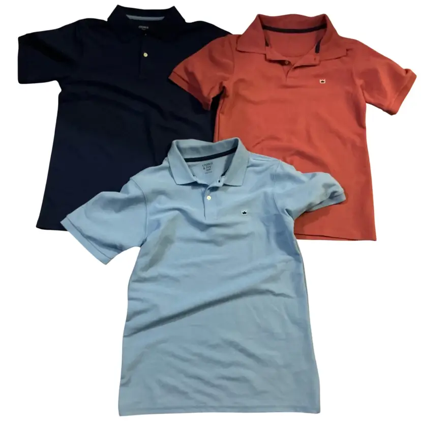 Lot 3 Youth Boys Polo Shirts Large 14-16