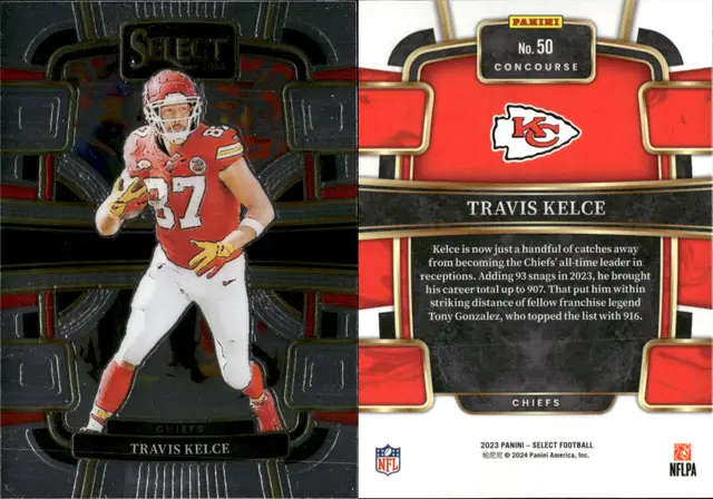 Travis Kelce Lot of 15 Football Cards Kansas City Chiefs CC20