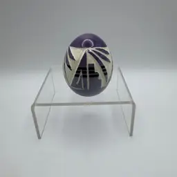 KNHO Navajo Pottery Etched Incised Signed KNHO Nav USA Egg