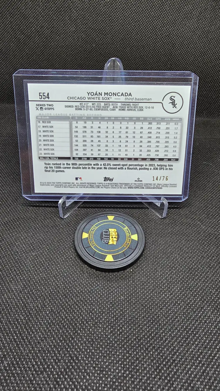 2024 Topps Series 2 Yoan Moncada Independence Parrallel 14/76- Chicago White Sox