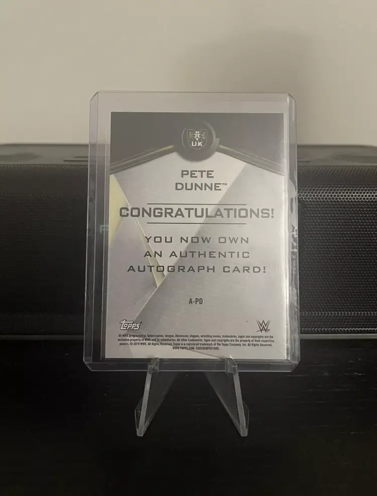 2019 Topps Pete Dunne Auto Blue /50 #A-PD