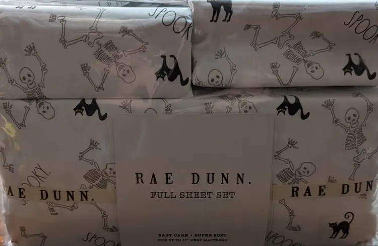 Rae Dunn Spooky Easy Care Super Soft Full Sheet Set
