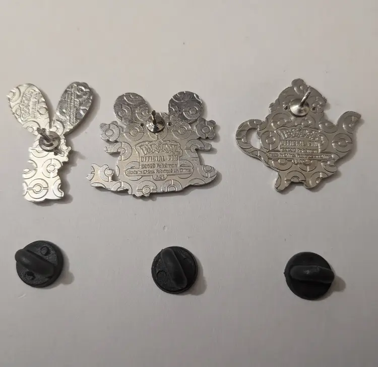 Pokemon Enamel Pin Lot -  Bunnelby, Dedenne, Polteageist