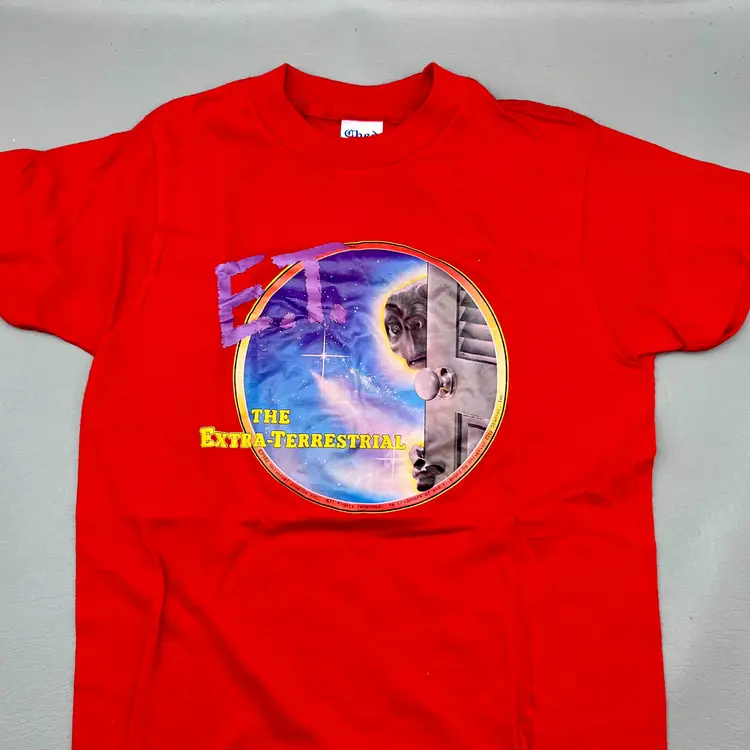 Vintage 1982 E.T. Movie Universal Studios T-Shirt Youth Large Ched  USA