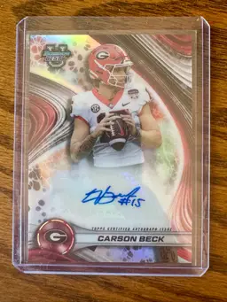 Carson Beck 2024 Bowman's Best University - Best of 2024 Autographs Auto
- Georgia Bulldogs / Miami Hurricanes