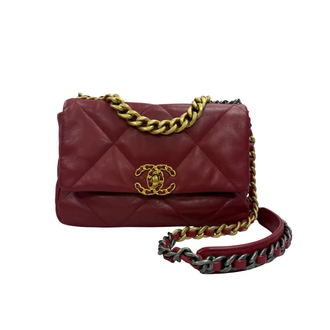 Chanel Red Small 19 Flap Bag
