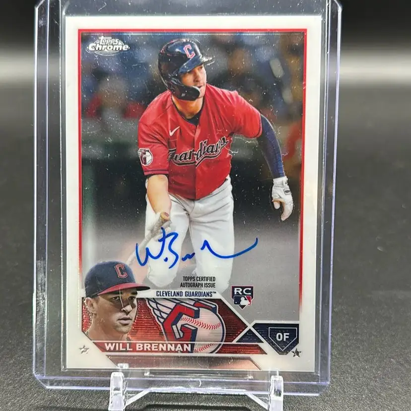 Will Brennan 2023 Topps Chrome Auto RC Cleveland Guardians