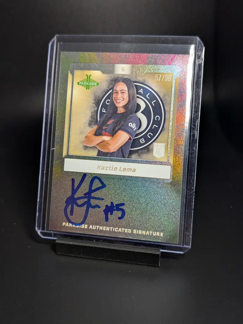 2025 Parkside NWSL Vol 1 Shimmer Auto /99 Karlie Lema RC Bay FC