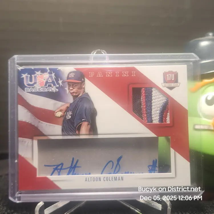 2015 Team USA Patch Auto - Altoon Coleman 46/49