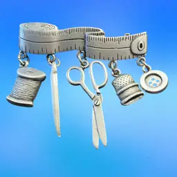 JJ Sewing Brooch 3” X 1/2”