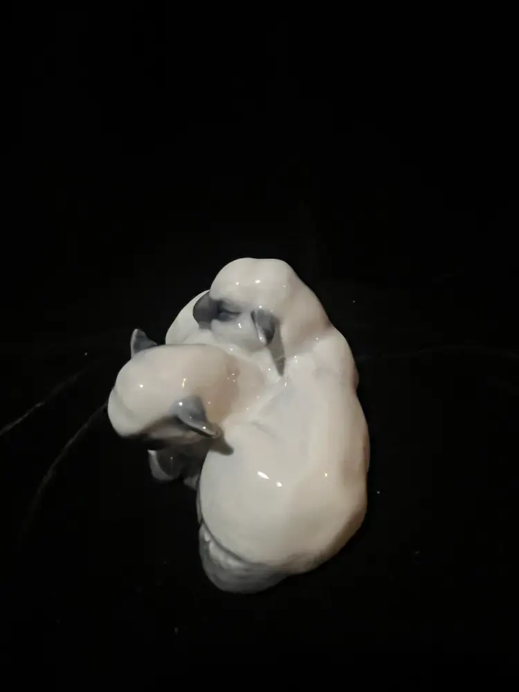 #3382 - Royal Copenhagen Denmark Porcelain Lambs Figurine  # 2769; 4”x2”