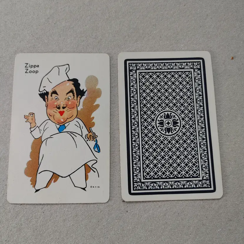 1 single swap card. Old Maid by Whitman. 1940-1950. Zippa Zoop.
