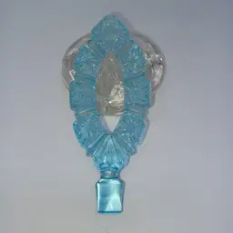 Vintage Fenton light blue carnival glass perfume stopper