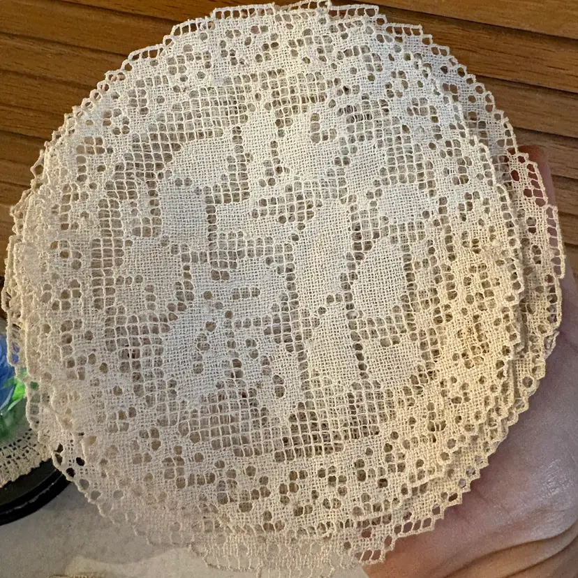 Set of 5,  5” thin doily