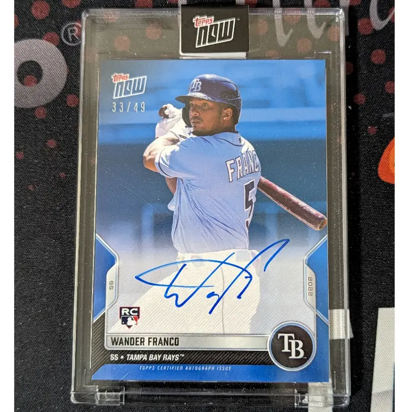 2022 Topps Now Road To Opening Day Wander Franco Auto Blue /49 - Tampa Bay Rays - c-168