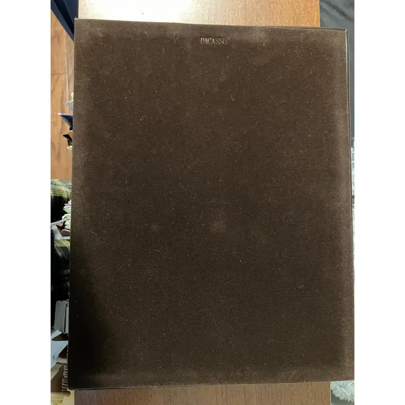 Dacasso Dark Brown Bonded Leather Front-load letter-size tray 10.5 by 13.5 in