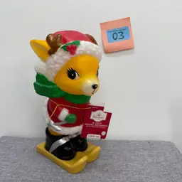 03 - Skiing Reindeer Blow Mold 11”