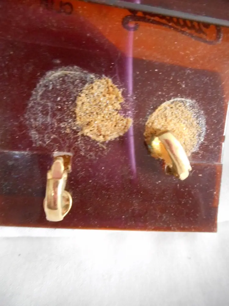 NWOT Vintage 1980s gold tone floral Earrings Clip on Costume jewelry