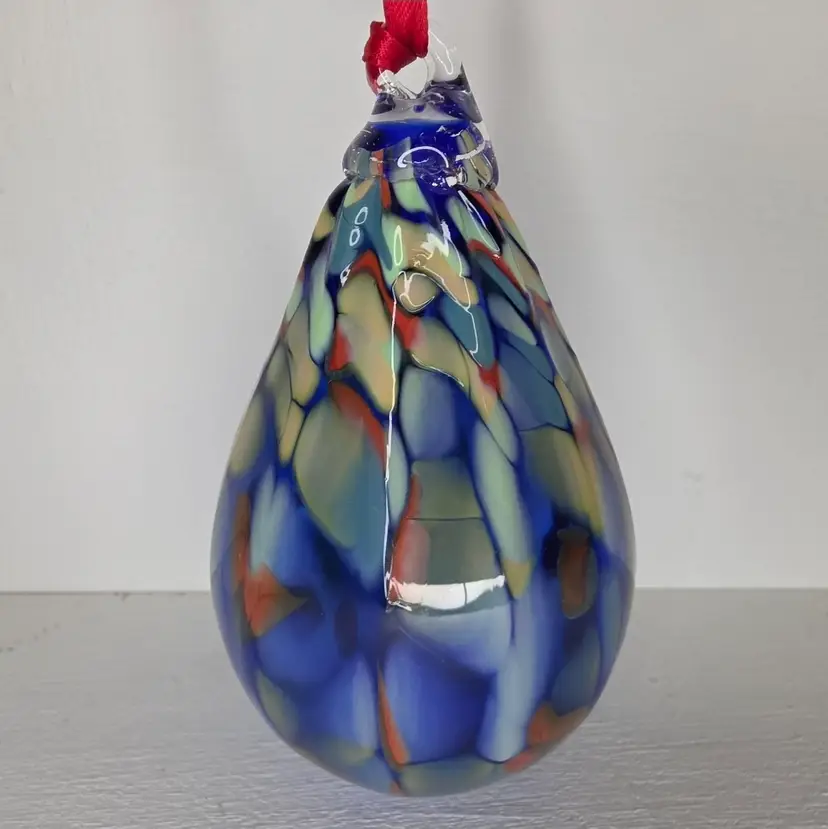 Blown Glass Teardrop Ornament