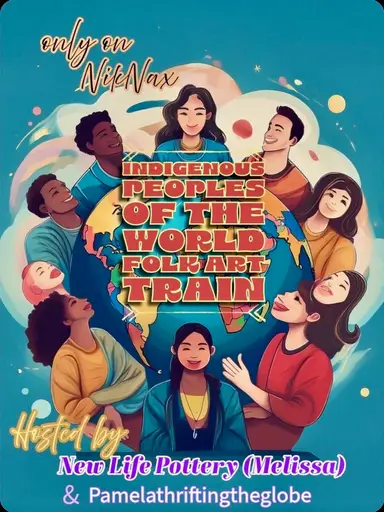 Indigenous People Folk Art Train w/ Gypsy