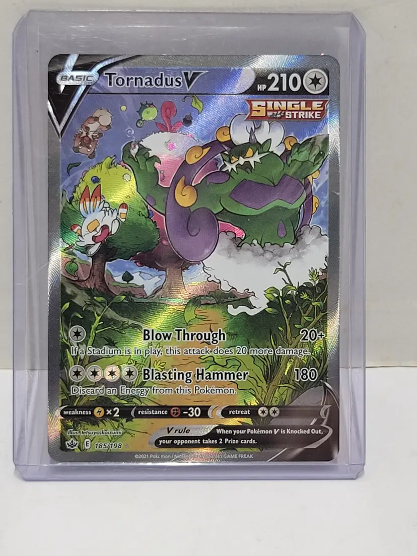 Tornadus V (Alternate Full Art) 185/198 Swsh06: Chilling Reign