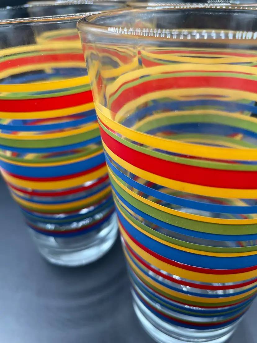 Fun Libbey Striped Glasses (Set of 4)