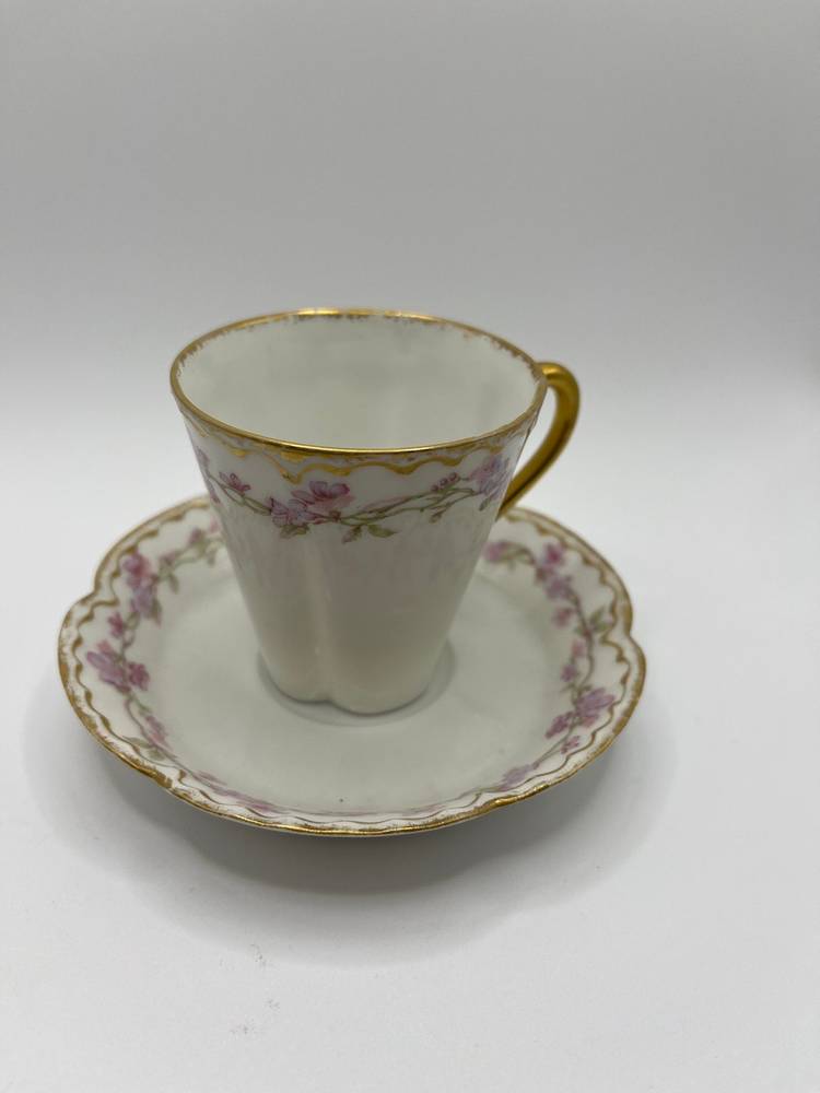 Antique Limoges Demitasse Cup And Saucer