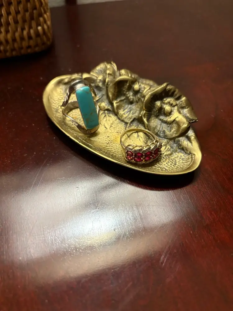 Antique Brass Trinket Tray