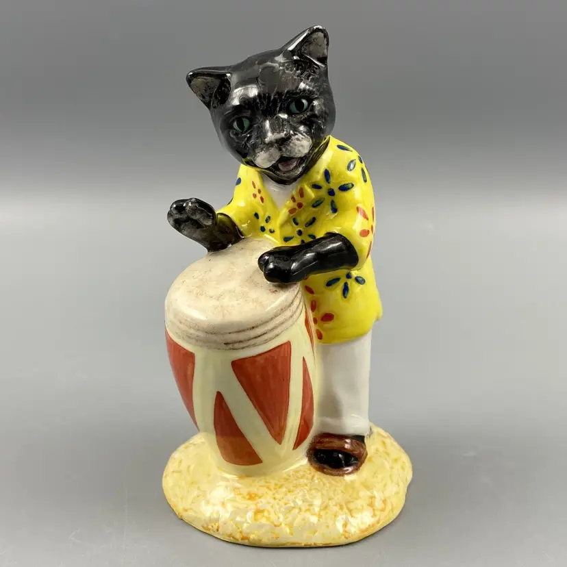 Beswick Calypso Kitten Cat Bongo Drum Playing Figurine CC2 Cats Chorus Band England