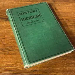 Antique “History Of Michigan” Green Book