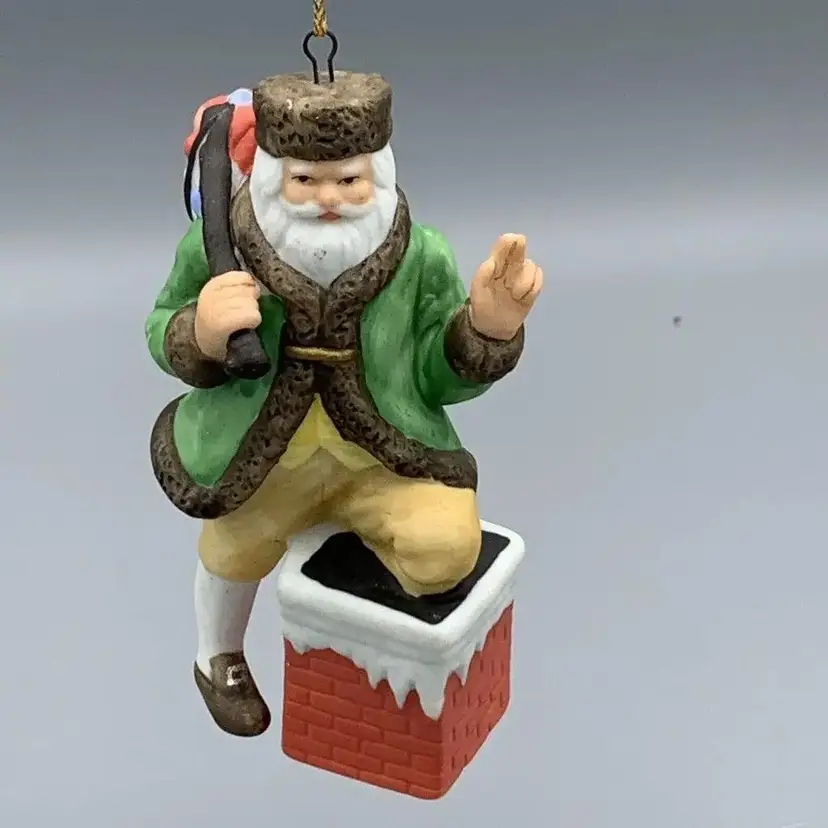 Vtg Tom Tierney Santa Claus Ornament Ceramic 1848 in the Night Before Christmas