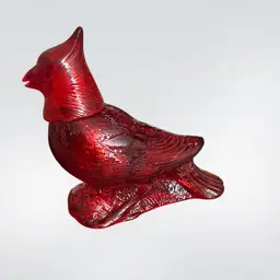 Avon Glass and Plastic Head Red Cardinal Perfume Bottle